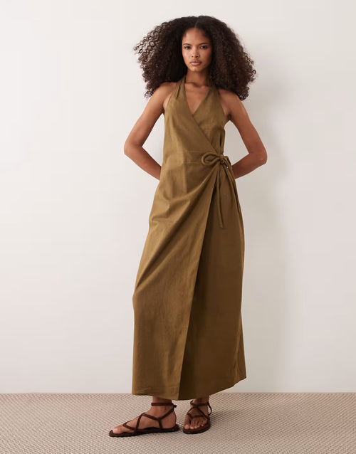 Sundress in moss green